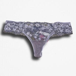 Size Large NWT Adore Me Lavender Floral Lace Thong
